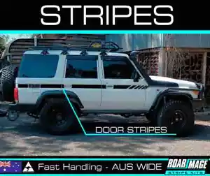 AM Side door STRIPES Fit TOYOTA Landcruiser 2006-2023 76 series decals stickers. - Picture 1 of 1