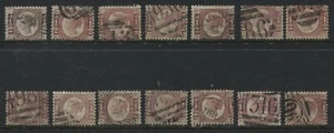 GB QV 1870 1/2d rose Plates 1-8, 10-20 nice used - Picture 1 of 1
