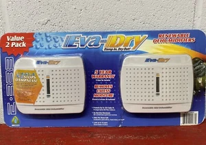 2 Pack Eva-Dry Renewable Dehumidifiers - Brand New Sealed - Picture 1 of 4