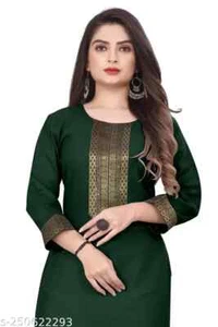 Indian Pakistani Bollywood Designer PartyWear Readymade Cotton Kurti - Picture 1 of 2