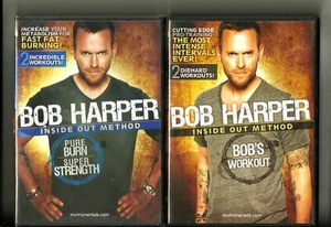 2 BOB HARPER DVD Inside Out Method (2010, 2 DVD) Bob's Workout & Pure Burn Lot - Picture 1 of 2