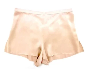 Samantha Chang NY 100% Silk Tap Short Lingerie PJ Sleep Short Sz S Rose Sexy - Picture 1 of 5