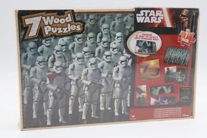 Cardinal Disney Star Wars 7 Rompecabezas de Madera con Bandeja de Almacenamiento NUEVO - Imagen 1 de 3