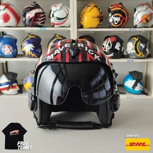 TOP GUN MAVERICK HGU-33 FLIGHT HELMET MOVIE PROP PILOT AVIATOR USN NAVY+ T-SHIRT - Picture 1 of 21