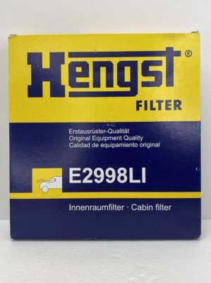 Filtro de aire de cabina Hengst E2998LI - Nuevo para VW Sedán Volkswagen Jetta Golf Audi GTI Foto 1 de 2
