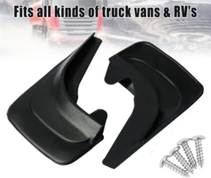 1 Pair ABS Soft Plastic Mudguards Car Fender Mud Flaps Splash Guards With Screws - Picture 1 of 11