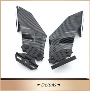 Carbon Fibre Wind Wing Rearview Side Mirrors for Kawasaki ZX6R ZX9R ZX10R ZX10RR - Bild 1 von 11