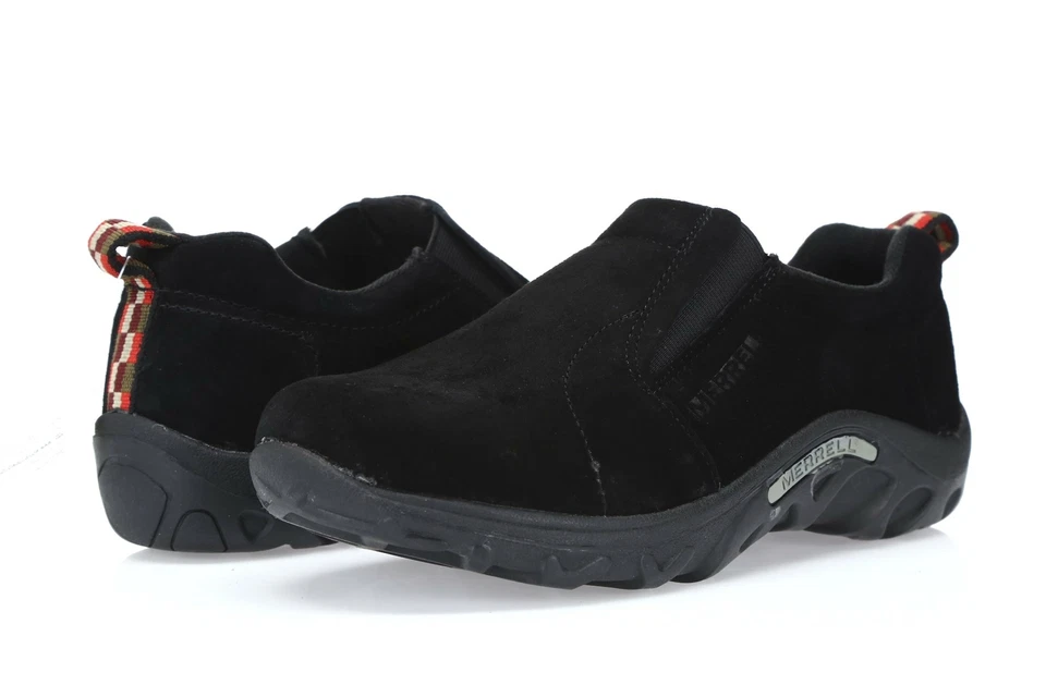 Sapatos mocs infantis MERRELL camurça preta selva tamanho. 5 EU36 NOVO! - Imagem 1 de 4