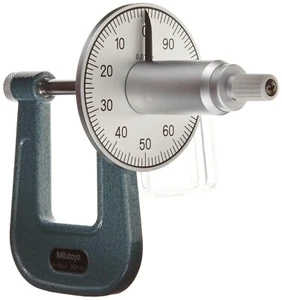 Mitutoyo Metric Dial Read Thickness Gage Sheet Metal Micrometer 0-25mm / 0.01mm - Picture 1 of 7