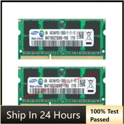 SAMSUNG 2P 4GB DDR3L RAM For Notebook Laptop PC3L-12800S DIMM 1600MHZ 4GB 1.35V - Image 1 of 4