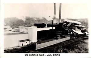 Algoma Ore Sintering Plant in Wawa Ontario Canada 1940s RPPC Postcard Photo - Picture 1 of 2