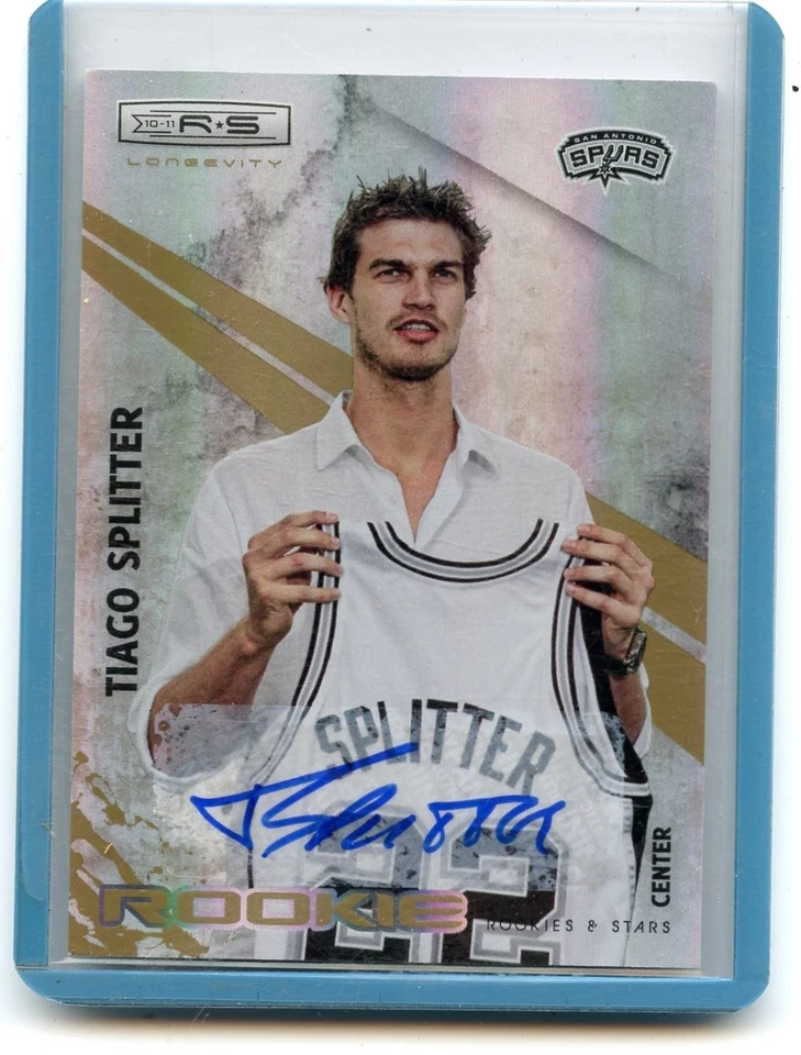 2010-11 ROOKIES & STARS LONGEVITY #125 TIAGO SPLITTER AUTOGRAPH RC 589/799 SPURS - Image 1 of 1