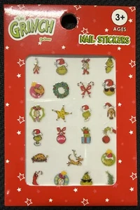 Dr Seuss - The Grinch - Christmas - Nail Stickers - Nail Art - Brand New - Picture 1 of 2