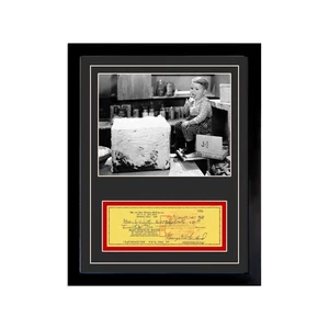 Spanky McFarland Reproduction Signed Cancelled Check  Framed Display - Picture 1 of 4