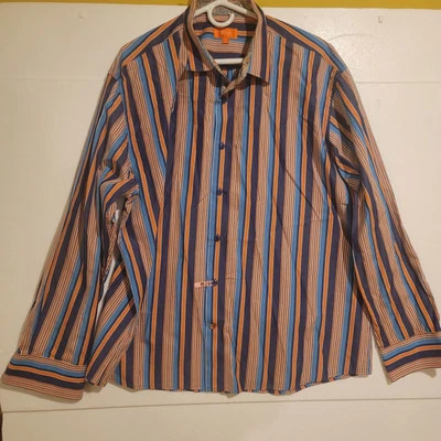 Tallia Men's XXL 18.5 Multicolor Dress Shirt Long Sleeve Button-Up Casual Busine - Image 1 of 4