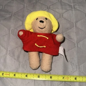 Muñeco de peluche pequeño oso Paddington amarillo rojo - Imagen 1 de 2