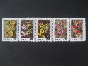 Briefmarken Syrien 5 Werte Zusammendruck Blumenschau Damaskus 1986 postfrisch** - Picture 1 of 1