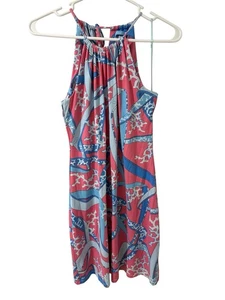 J McLaughlin Sommerkleid mit Regal BH Koralle & Blau Strand Küsten Badekleid XS - Bild 1 von 6