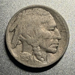 Buffle nickel 1915-D. Détails corne complète. Pièce de monnaie holo restaurée (B) - Photo 1/5