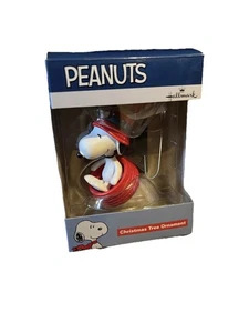 SNOOPY with dog dish, Peanuts Hallmark Christmas Tree Ornament - Picture 1 of 5