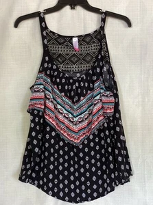 Top para mujer No Boundaries talla XL 19 2XX occidental negro encaje espalda sin mangas - Imagen 1 de 4