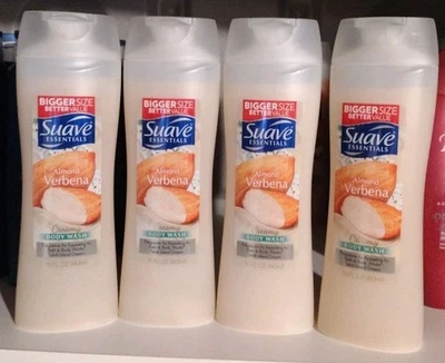 4-Suave Essentials Almond Verbena Creamy Body Wash 12 oz Moisturizing FREE SHIP  - Image 1 of 3