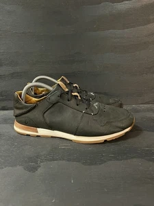 OluKai Huaka'i Li Mens Size 8.5 Waxed Nubuck Black Leather Sneakers 10406-4040 - Picture 1 of 8