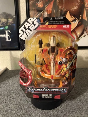 Transformers Star Wars Saesee Tiin Jedi Starfighter 30th Cardback Hasbro 2007 - Image 1 of 4