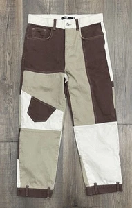 Jaded London Skater Fit Patchwork Carpenter Cargo Hose Utility - Größe 32x30 - Bild 1 von 12