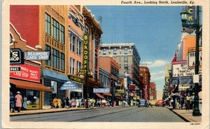 Fourth Ave., Looking North, Read More Card Shop, Louisville, Kentucky Postcard - Picture 1 of 2