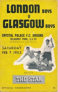 CRYSTAL PALACE - London Boys v Glasgow Boys (@ Selhurst Park) 1953 - Bild 1 von 1