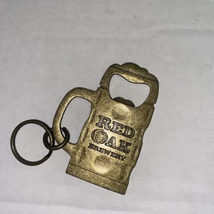 Red Oak Brewery Beer VTG Key Chain Bottle Opener Beer Shaped Mug Acorn Logo - Picture 1 of 4