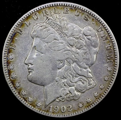 1902 年 O 版摩根银币 - 90% 美国硬币 - XF #T18 — 第 1/2 张图片