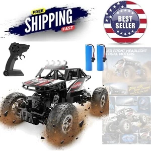 RC Car Metal Shell 1:14 4WD Off-Road Truck Dual Motors LED Lights Gift - Picture 1 of 8