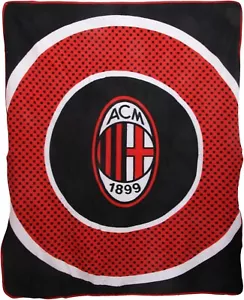 AC Milan Fleece Blanket Throw Bullseye FC ACM Fan Gift Official Licensed - Picture 1 of 5