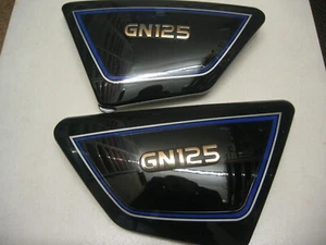 Suzuki GN 125 E 1994-2001 SIDE PANELS PANEL COVER COVERS NEW BLACK - Picture 1 of 1