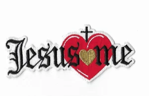 Parche cristiano Jesus Loves Me God Iglesia religiosa Biblia inglés antiguo - Imagen 1 de 1