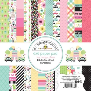 Nueva almohadilla de papel Doodlebug 6" x 6" My Happy Place  - Imagen 1 de 8