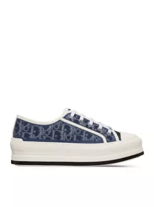 DIOR Walk'N' $1090 Blue Oblique Denim Sneakers New & Authentic - Picture 1 of 5