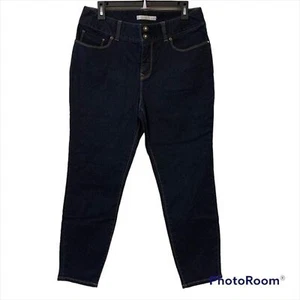Boston Proper High Rise Slim Ankle Jeans Jewel Buttons Size 12 - Picture 1 of 10