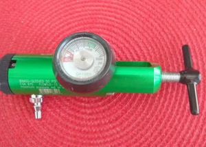Roscoe Brass-Sleeved 50psi O2 Regulator CGA 870 Flows 0-8L/min 3000psi max - Picture 1 of 5