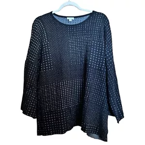 Maglione puro J Jill tunica top donna XL Petite multicolore boho artsy blusa boxy - Foto 1 di 8