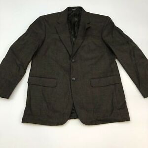 Oscar De La Renta Blazer Jacket Mens 40R Brown Wool Cashmere Business Corporate