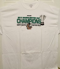 2011 NORTH DAKOTA UND Fighting Sioux NCAA Hockey WCHA McNaughton Cup T-Shirt 2XL