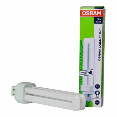 OSRAM DULUX 18w / 840 cool white G24q-2 (4 Pin) UK Stock NEW x2 - Image 1 of 2