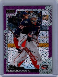 2020-21 O-Pee-Chee Platinum #111 Elvis Merzlikins Violet Pixels #/399 - Picture 1 of 2