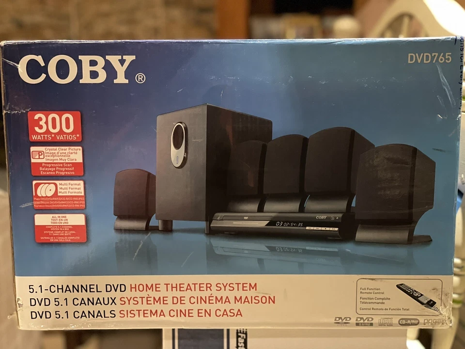 NEW Coby (DVD 765) 5.1 Channel Home Theater System With DVD Player - Image 1 of 2