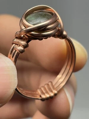 Labradorite Elegant Copper RING Size 10.0 ONLY Artisan-crafted Polished P55 - Image 1 of 4