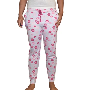Lápiz labial Pijama Junior Pantalones Grandes Jaclyn Intimates Blanco Suave Rosa Caliente - Imagen 1 de 7