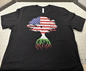 Camicia Manica Corta Radici Bulgaria Cresciute Americane Taglia Large Nazioni Bandiere Colori - Foto 1 di 11
